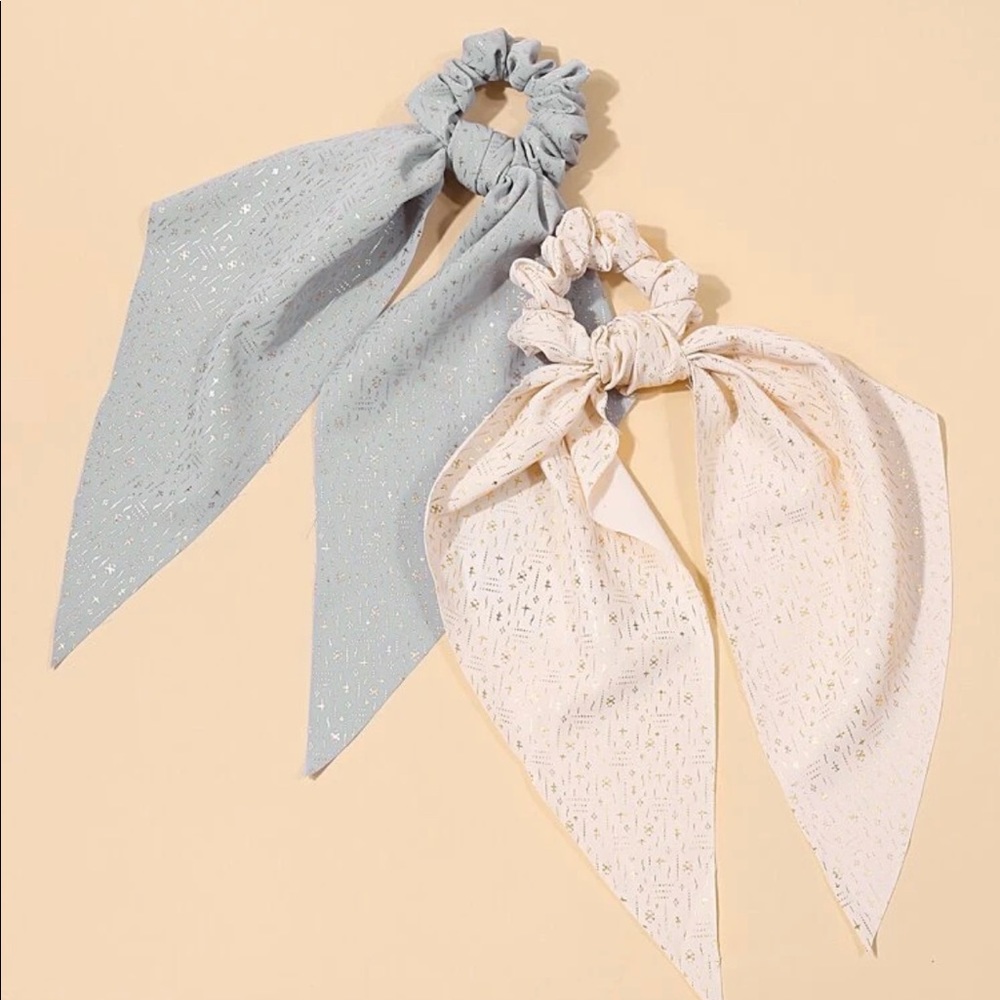 2pcs Scrunchie Scarf Set
